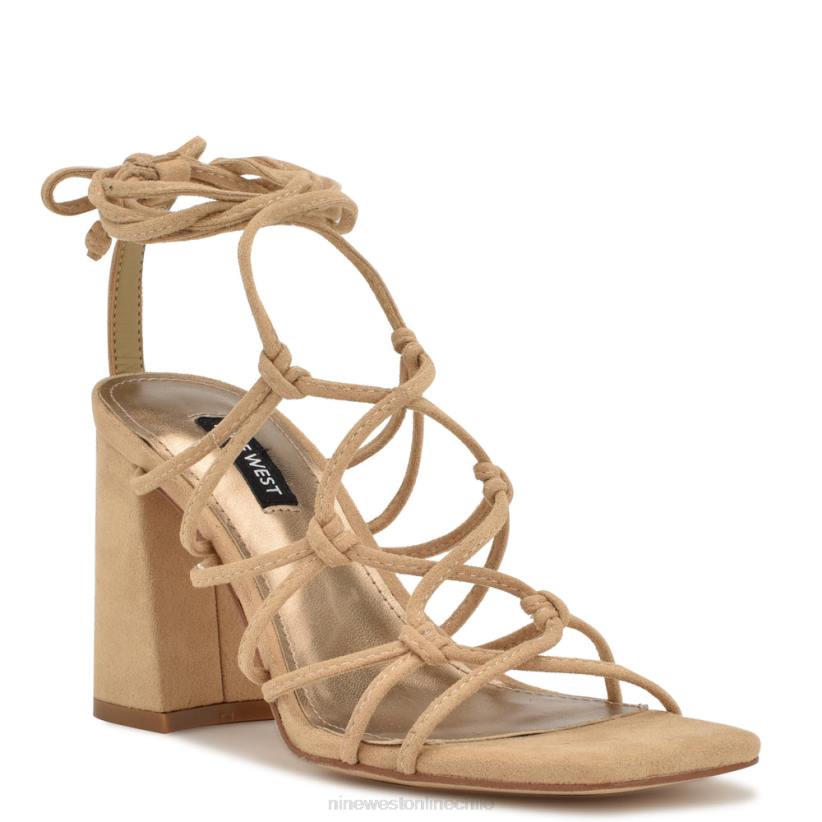 Nine West sandalias cruzadas al tobillo Glaven 2Z2T837 gamuza color canela Nine West chile outlet
