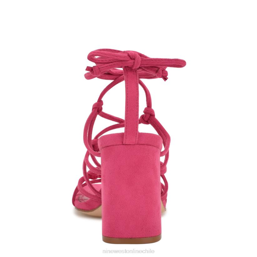 Nine West sandalias cruzadas al tobillo Glaven 2Z2T838 gamuza rosa Nine West cartera negra