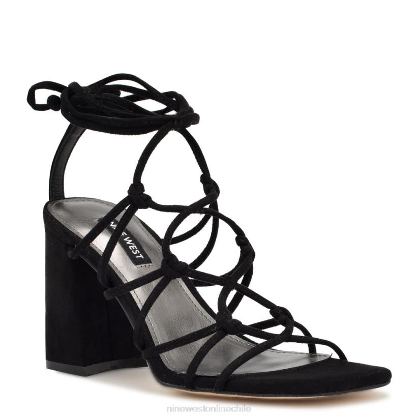 Nine West sandalias cruzadas al tobillo Glaven 2Z2T839 ante negro Nine West shoes