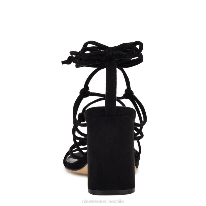 Nine West sandalias cruzadas al tobillo Glaven 2Z2T839 ante negro Nine West shoes