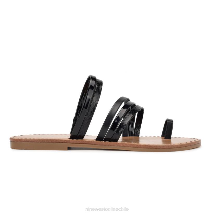 Nine West sandalias planas con tiras y anillo en el dedo Cins 2Z2T803 negro Nine West shoes Nine West sandalias planas con tiras y anillo en el dedo Cins 2Z2T803 negro Nine West shoes