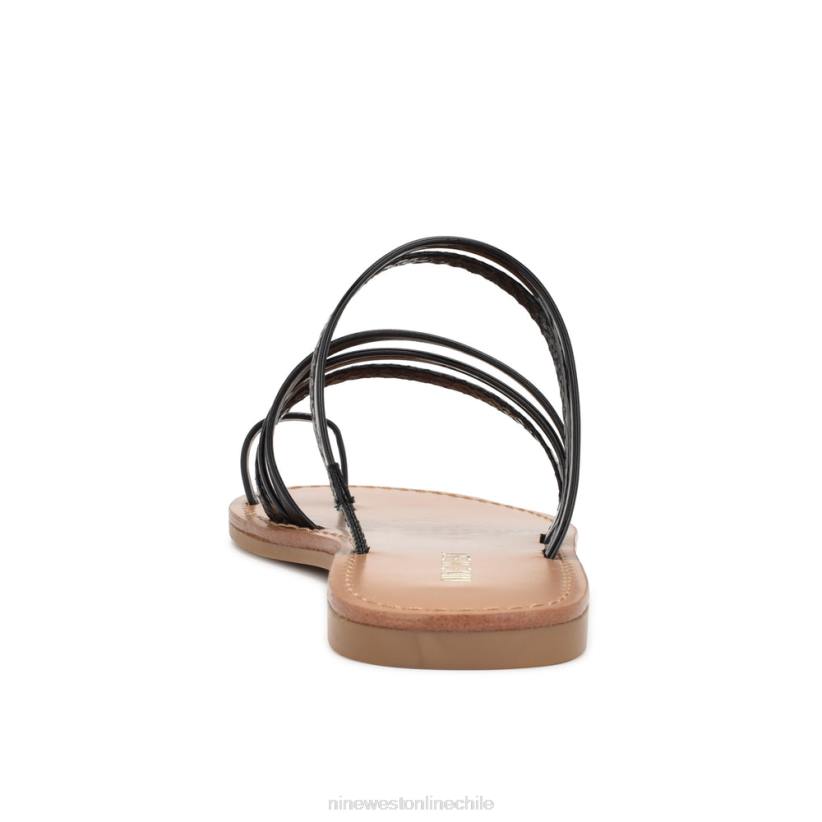 Nine West sandalias planas con tiras y anillo en el dedo Cins 2Z2T803 negro Nine West shoes
