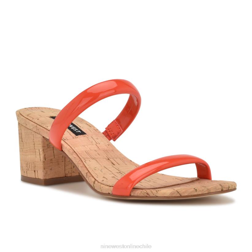 Nine West sandalias tae de tacón 2Z2T804 corcho naranja Nine West sandals