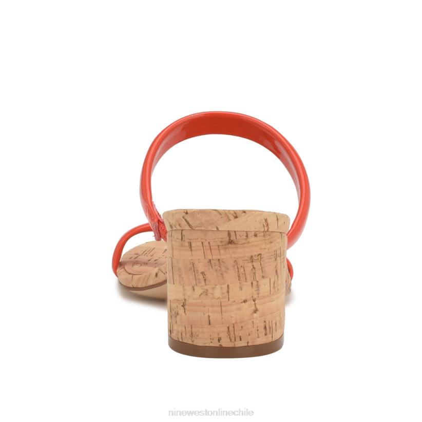 Nine West sandalias tae de tacón 2Z2T804 corcho naranja Nine West sandals