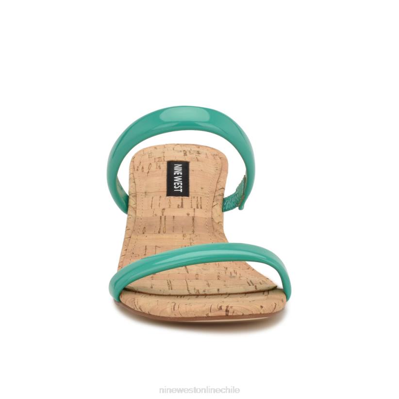 Nine West sandalias tae de tacón 2Z2T806 corcho verde esmeralda Nine West chile carteras