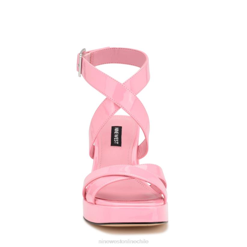 Nine West sandalias con plataforma y tira en el tobillo 2Z2T820 patente rosa Nine West cartera negra