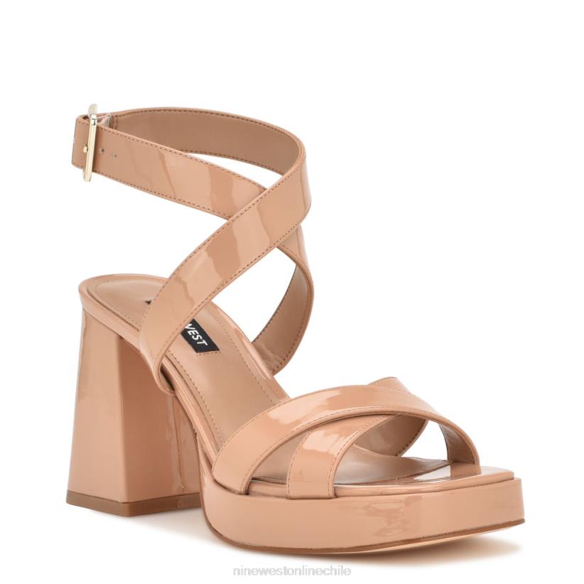Nine West sandalias con plataforma y tira en el tobillo 2Z2T822 patente de rubor Nine West sandals