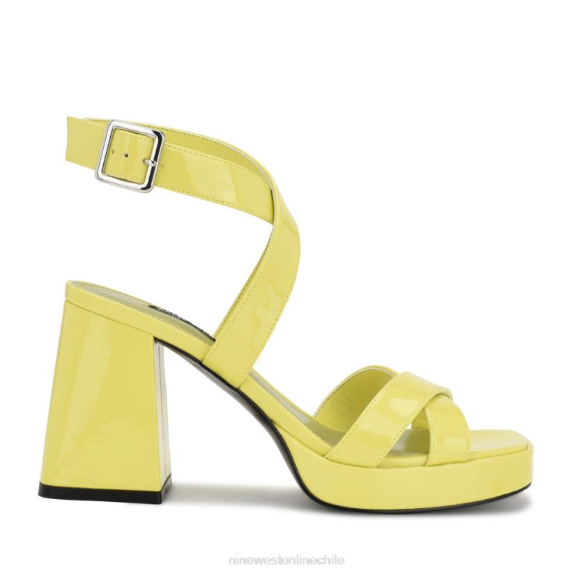 Nine West sandalias con plataforma y tira en el tobillo 2Z2T827 patente amarilla Nine West shoes Nine West sandalias con plataforma y tira en el tobillo 2Z2T827 patente amarilla Nine West shoes