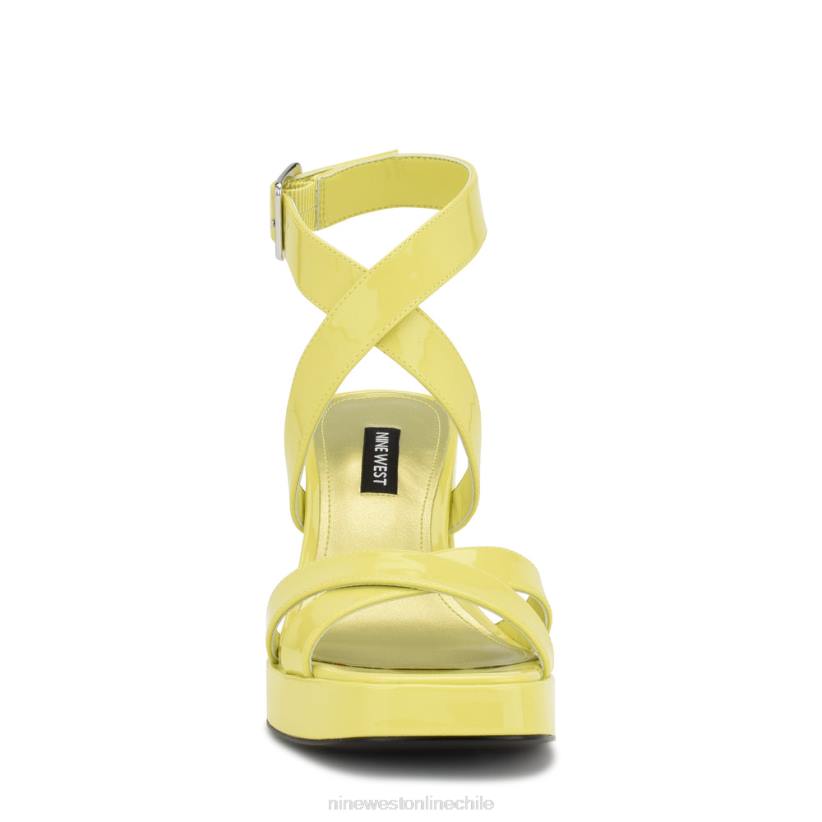 Nine West sandalias con plataforma y tira en el tobillo 2Z2T827 patente amarilla Nine West shoes