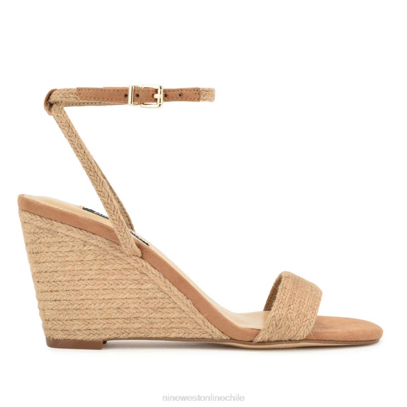 Nine West sandalias nilo con cuña 2Z2T828 tejido bronceado Nine West sandals