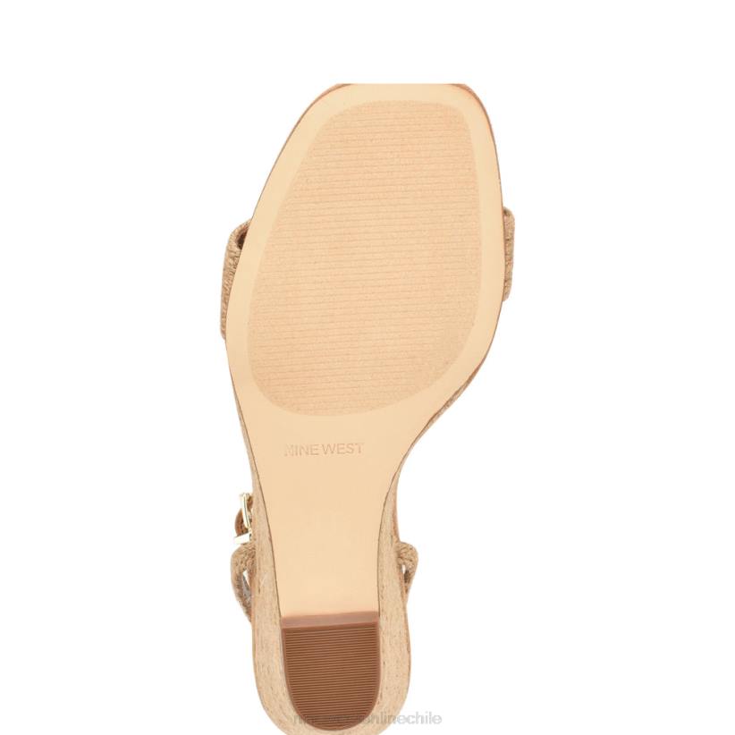 Nine West sandalias nilo con cuña 2Z2T828 tejido bronceado Nine West sandals
