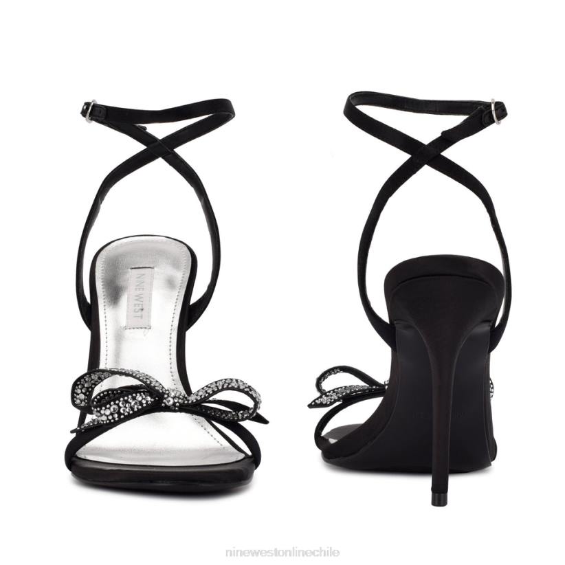 Nine West casarse con sandalias de tacón con lazo 2Z2T421 cristal satinado negro Nine West zapatillas chile