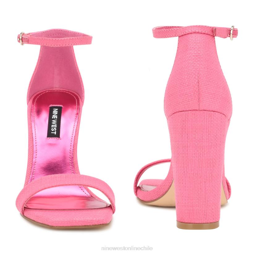 Nine West sandalias Marrie con tira tejida en el tobillo 2Z2T339 rafia rosa Nine West chile outlet