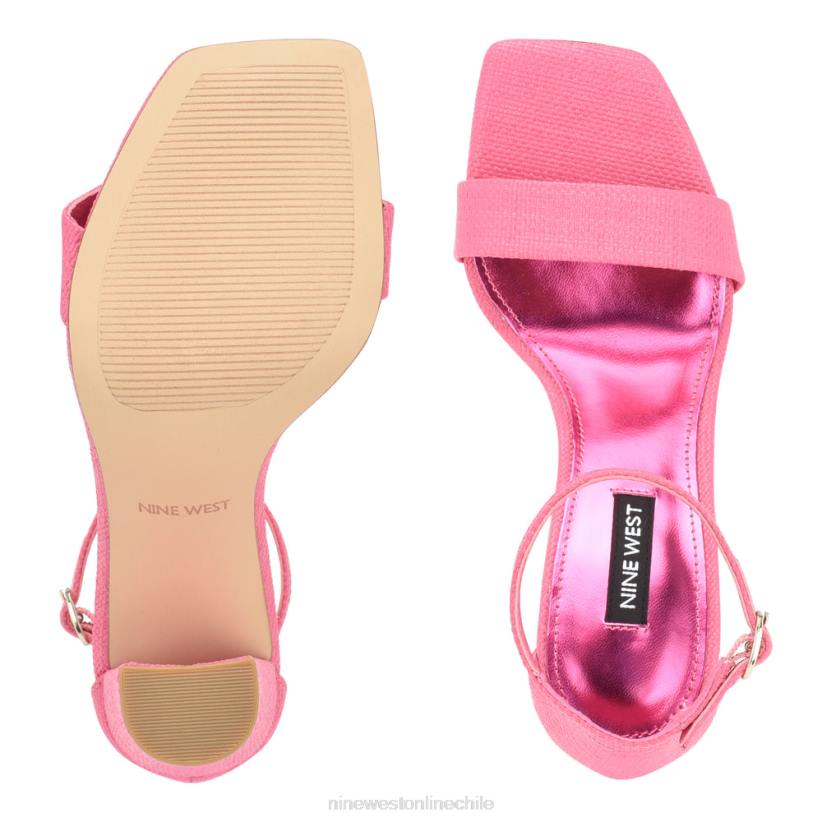 Nine West sandalias Marrie con tira tejida en el tobillo 2Z2T339 rafia rosa Nine West chile outlet