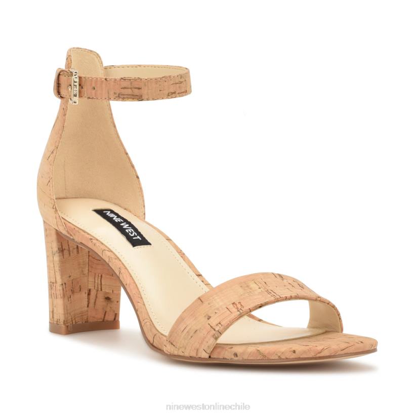 Nine West sandalias Pruce con tira en el tobillo y tacón cuadrado 2Z2T334 corcho natural Nine West cartera negra