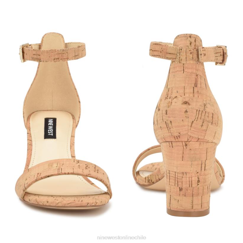 Nine West sandalias Pruce con tira en el tobillo y tacón cuadrado 2Z2T334 corcho natural Nine West cartera negra