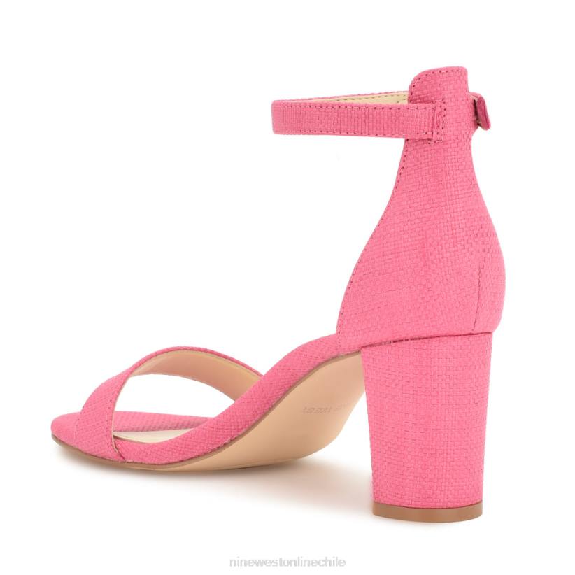 Nine West sandalias Pruce con tira en el tobillo y tacón cuadrado 2Z2T335 rafia rosa Nine West shoes