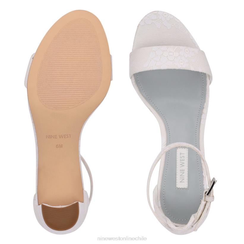 Nine West sandalias Pruce con tira en el tobillo y tacón cuadrado 2Z2T511 encaje de marfil Nine West zapatillas chile