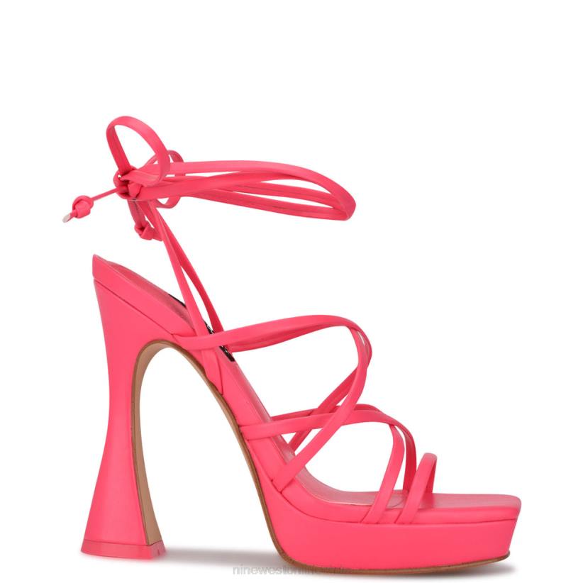 Nine West sandalias ailey con plataforma cruzada en el tobillo 2Z2T2074 miami rosa Nine West cartera negra