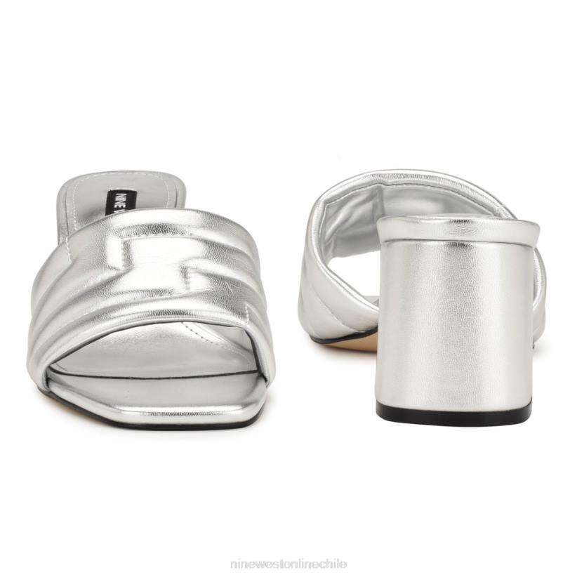 Nine West sandalias chanclas con tacón glenra 2Z2T244 plata Nine West cartera negra