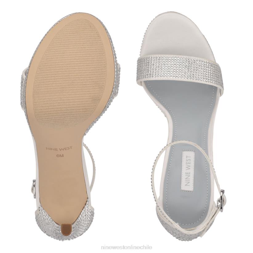 Nine West sandalias con plataforma 2Z2T1999 satén blanco Nine West zapatillas chile
