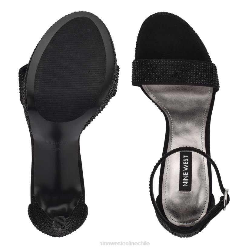 Nine West sandalias con plataforma 2Z2T2002 ante negro brillante Nine West cartera negra