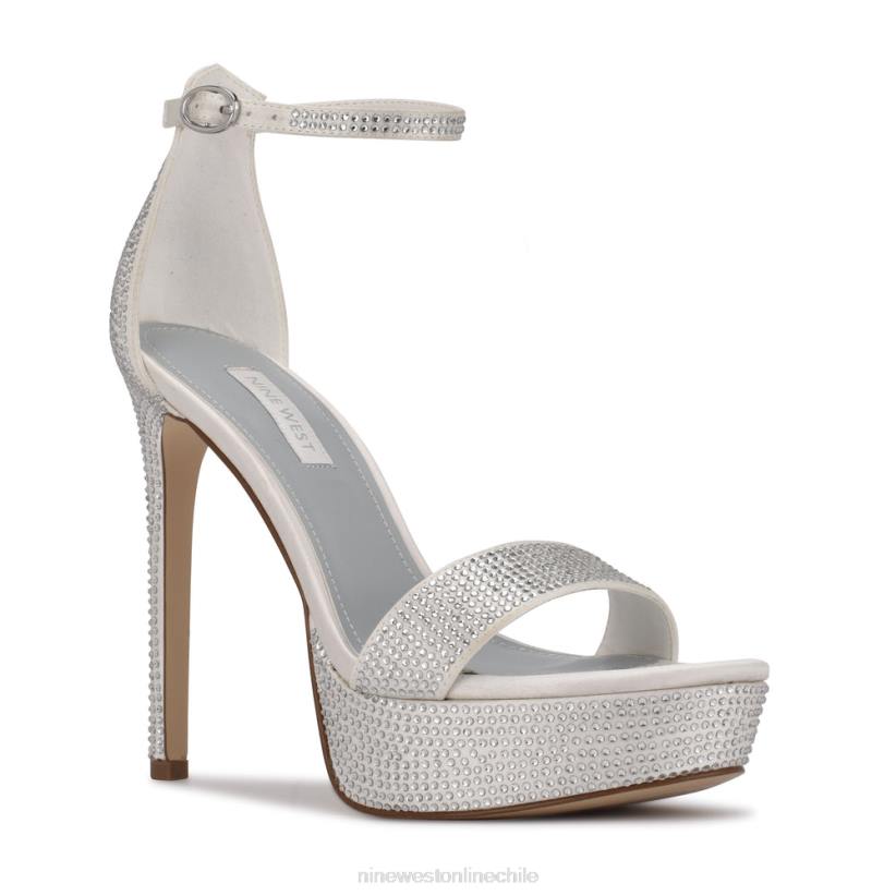 Nine West sandalias con plataforma 2Z2T587 satén blanco Nine West shoes