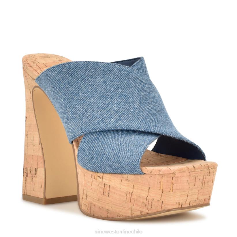 Nine West sandalias con plataforma girlz 2Z2T178 mezclilla azul Nine West cartera negra
