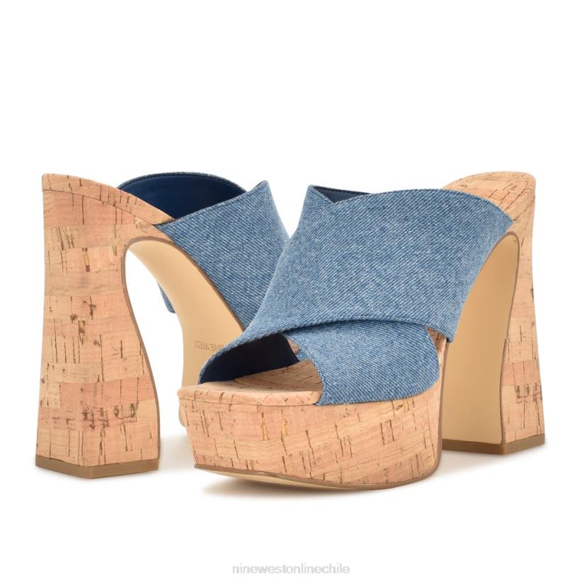 Nine West sandalias con plataforma girlz 2Z2T178 mezclilla azul Nine West cartera negra