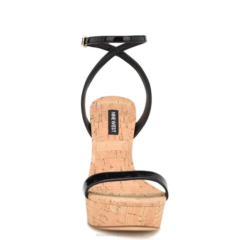 Nine West sandalias con plataforma gracia 2Z2T156 charol negro Nine West sandals