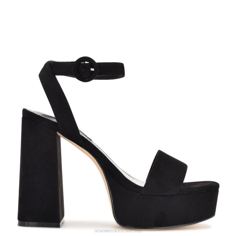 Nine West sandalias con plataforma jans 2Z2T340 ante negro Nine West cartera negra