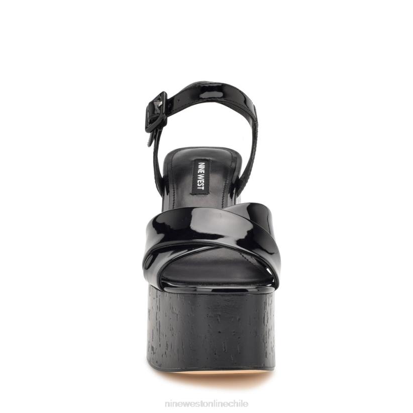 Nine West sandalias con plataforma rilay 2Z2T159 charol negro Nine West chile outlet