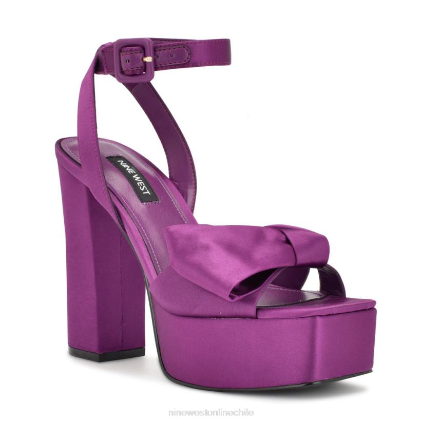 Nine West sandalias con plataforma rippa 2Z2T1770 satén morado Nine West sandals