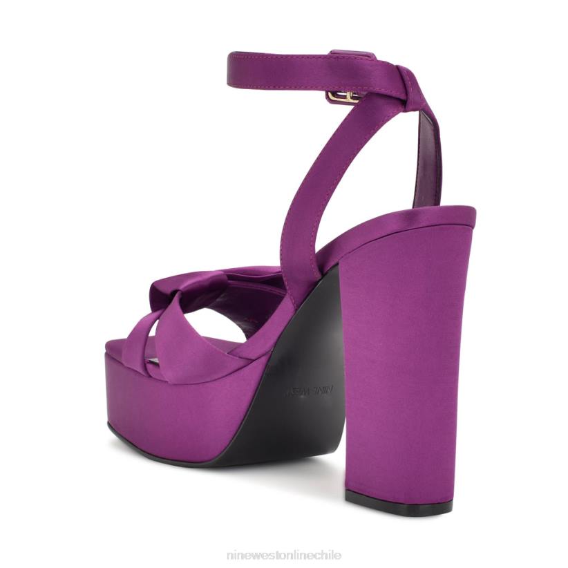Nine West sandalias con plataforma rippa 2Z2T1770 satén morado Nine West sandals