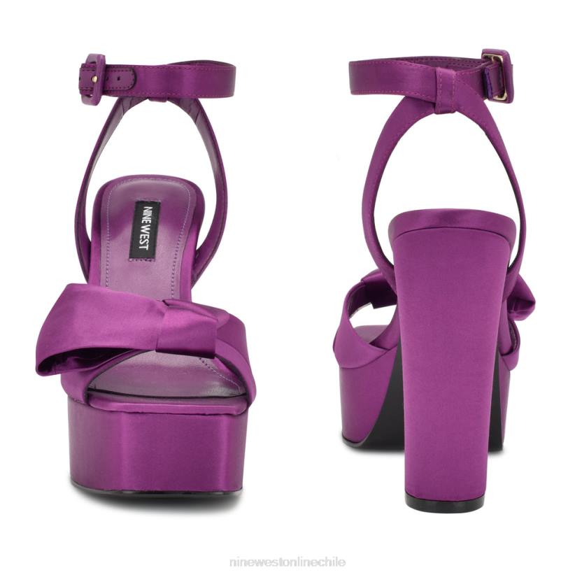 Nine West sandalias con plataforma rippa 2Z2T1770 satén morado Nine West sandals