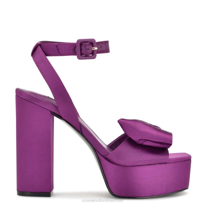 Nine West sandalias con plataforma rippa 2Z2T349 satén morado Nine West zapatillas chile