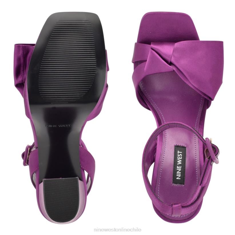 Nine West sandalias con plataforma rippa 2Z2T349 satén morado Nine West zapatillas chile