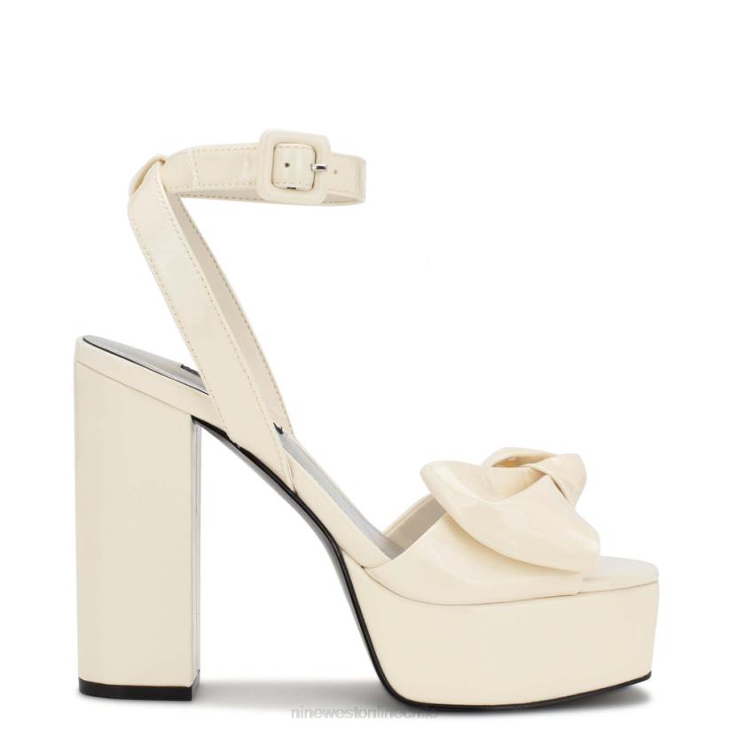 Nine West sandalias con plataforma rippa 2Z2T350 charol crema chic Nine West chile carteras