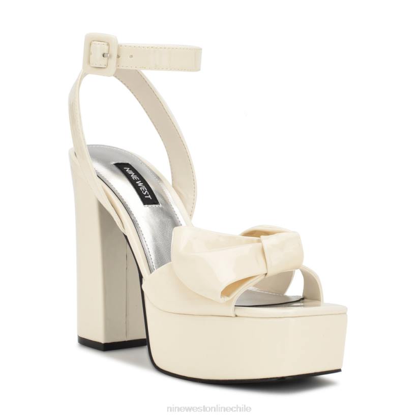 Nine West sandalias con plataforma rippa 2Z2T350 charol crema chic Nine West chile carteras