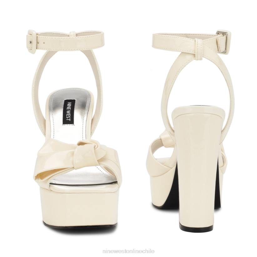 Nine West sandalias con plataforma rippa 2Z2T350 charol crema chic Nine West chile carteras
