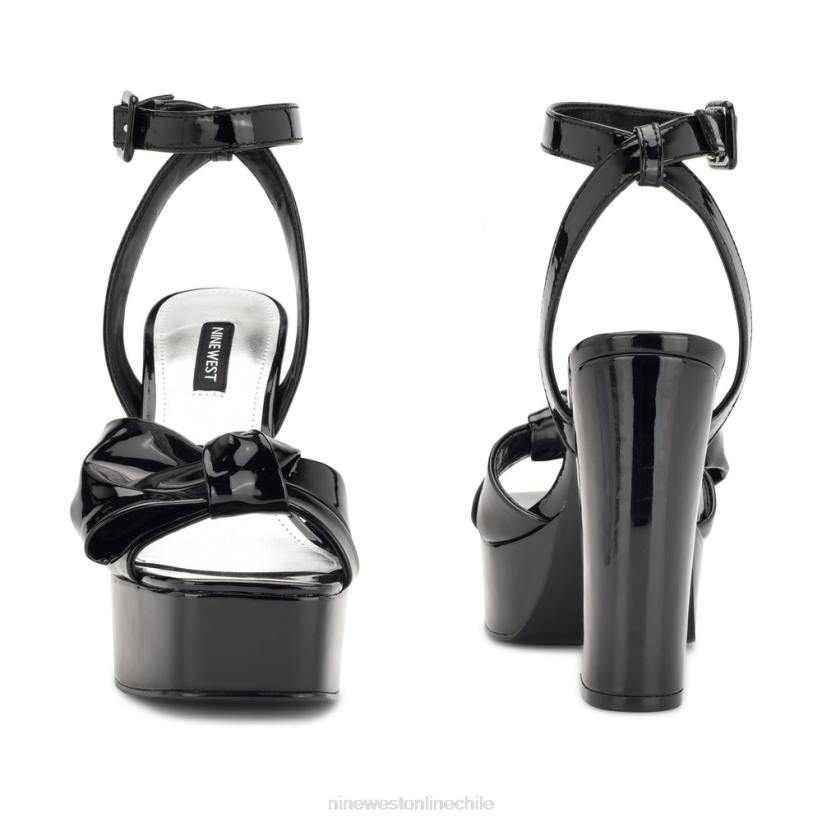 Nine West sandalias con plataforma rippa 2Z2T351 charol negro Nine West chile outlet