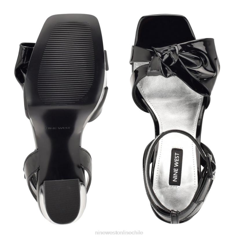 Nine West sandalias con plataforma rippa 2Z2T351 charol negro Nine West chile outlet
