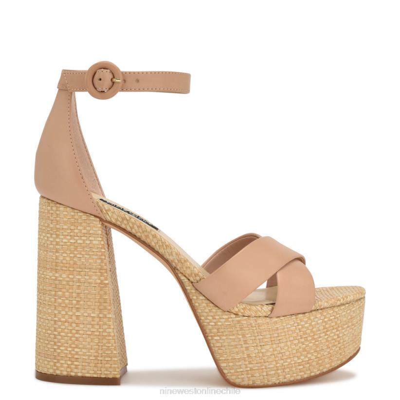 Nine West sandalias con plataforma willie 2Z2T275 rafia apenas desnuda Nine West shoes
