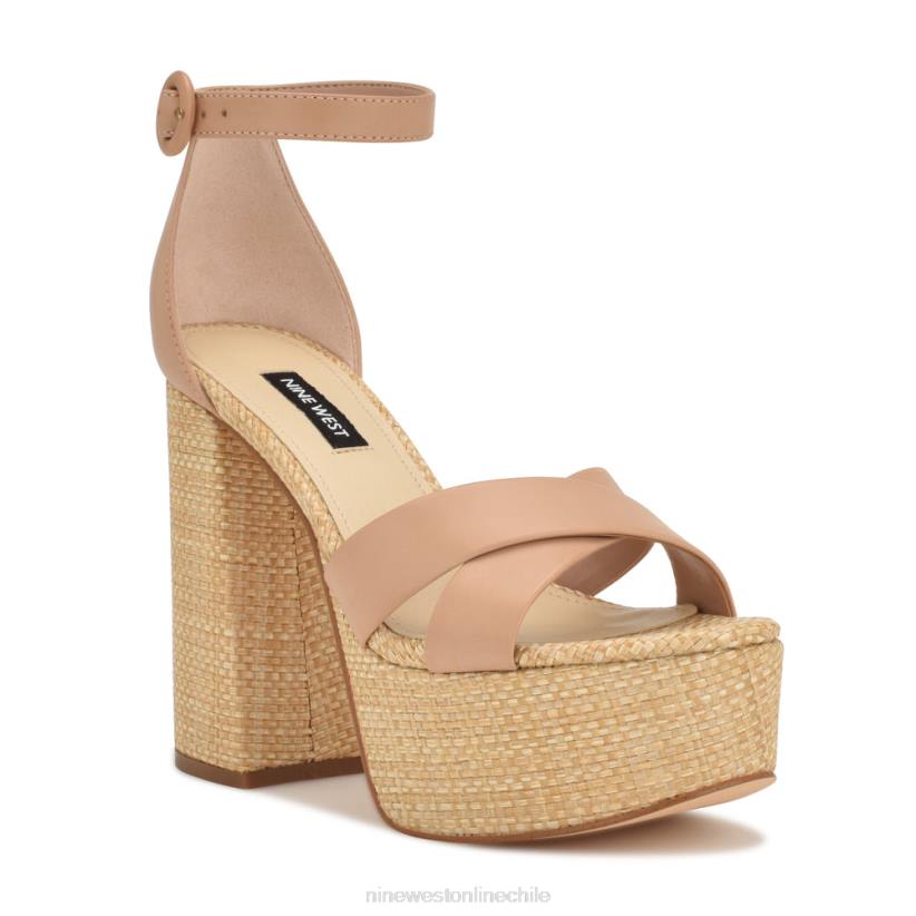 Nine West sandalias con plataforma willie 2Z2T275 rafia apenas desnuda Nine West shoes