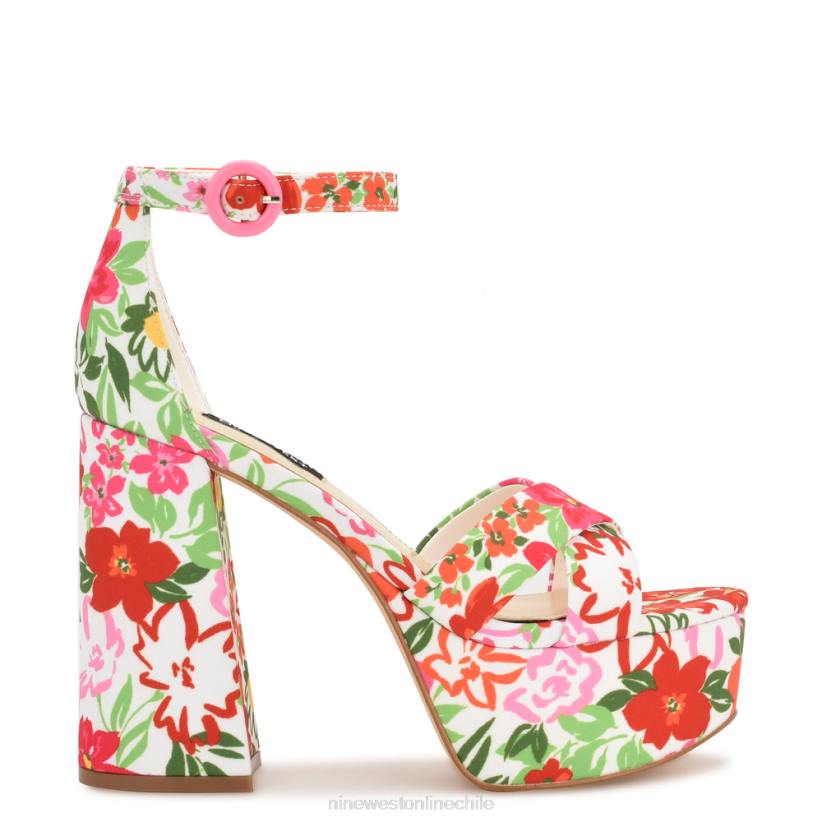 Nine West sandalias con plataforma willie 2Z2T305 blanco multifloral Nine West shoes