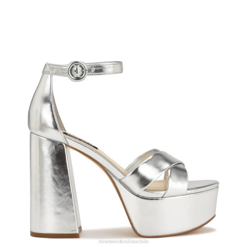 Nine West sandalias con plataforma willie 2Z2T306 plata metalizada Nine West sandals