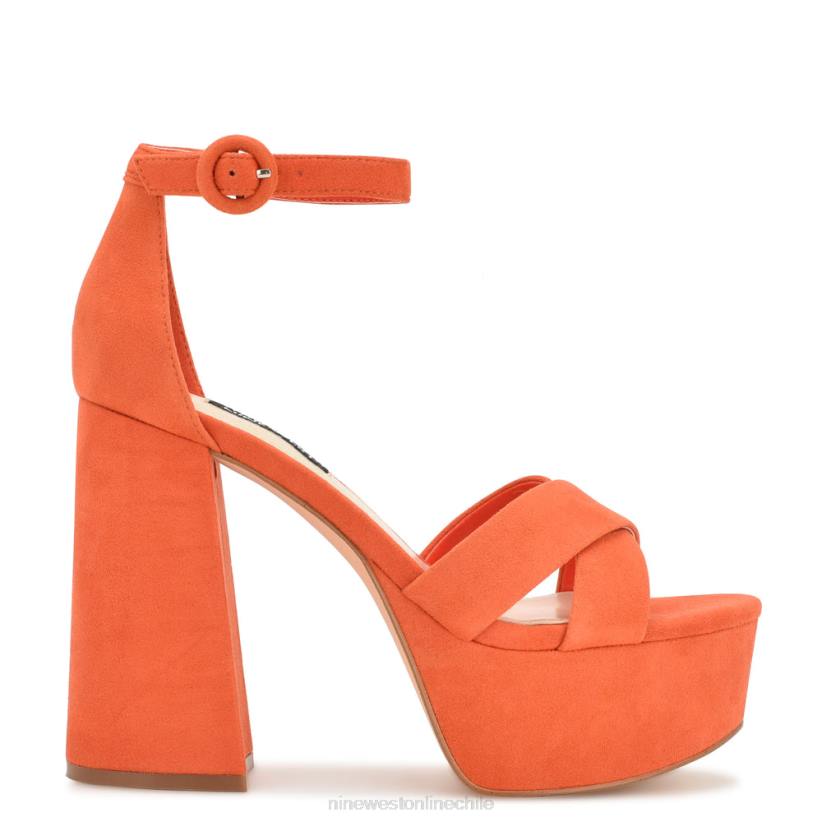 Nine West sandalias con plataforma willie 2Z2T307 gamuza naranja Nine West zapatillas chile
