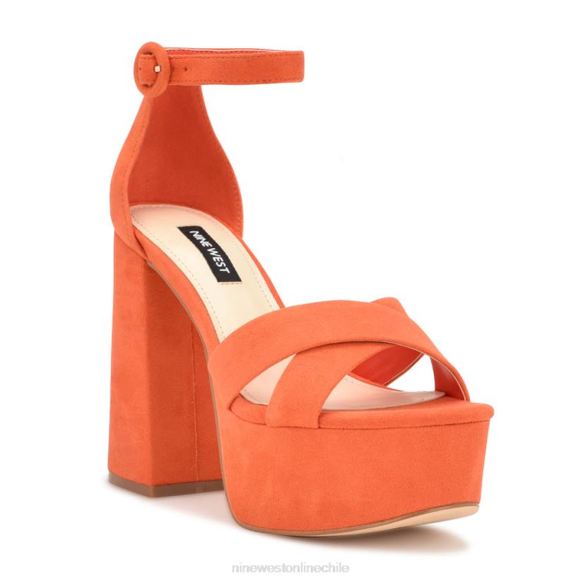 Nine West sandalias con plataforma willie 2Z2T307 gamuza naranja Nine West zapatillas chile
