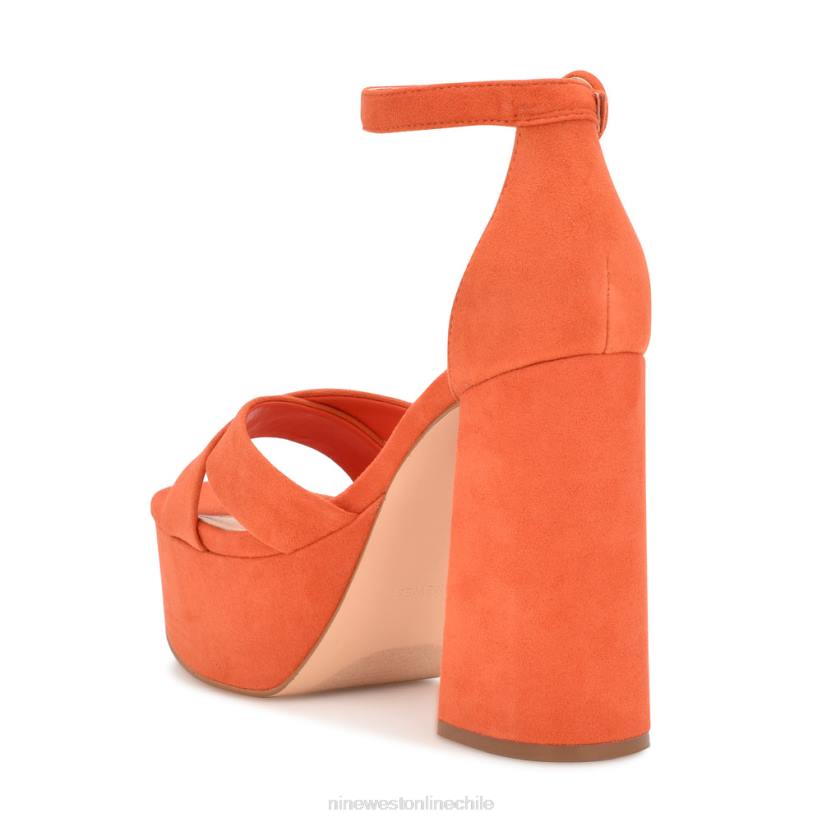 Nine West sandalias con plataforma willie 2Z2T307 gamuza naranja Nine West zapatillas chile
