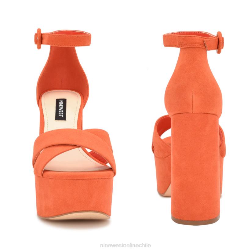 Nine West sandalias con plataforma willie 2Z2T307 gamuza naranja Nine West zapatillas chile